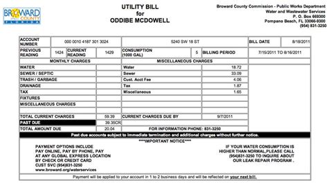 water bill hallandale|AccessBROWARD .